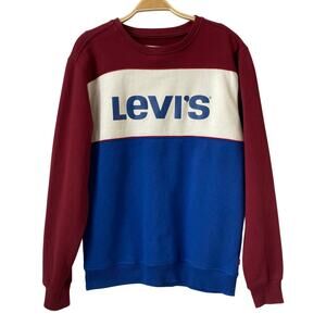 Vintage Levi's Bernal Sweatshirt  Men S Retro Y2K Colorblock Blue White Maroon